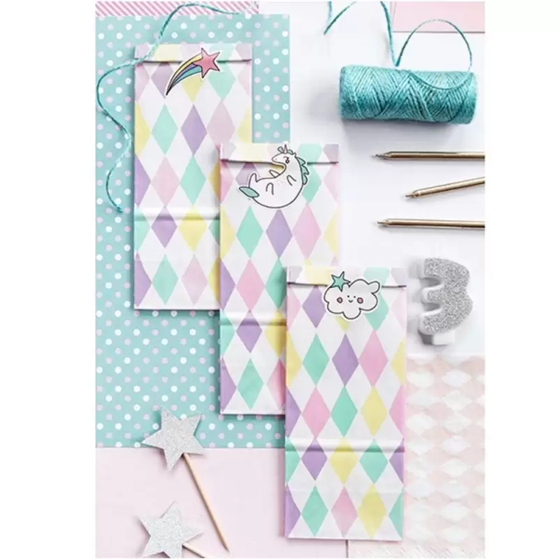 BUSTINE UNICORNO PER GADGET - UNICORN PARTY