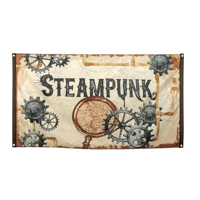 Bandiera steampunk di tessuto vintage