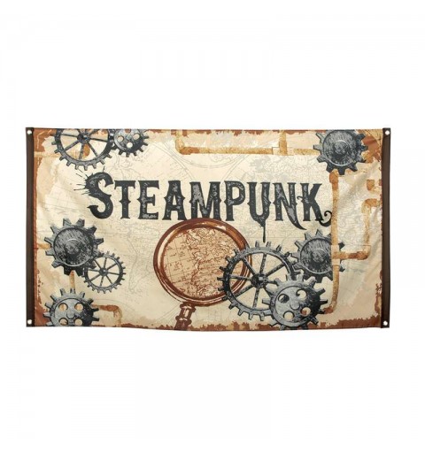 Bandiera steampunk di tessuto vintage
