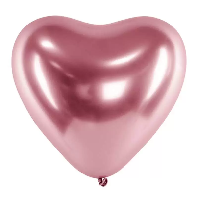Palloncini a cuore rose gold glossy
