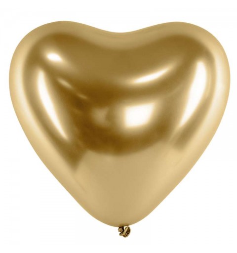Palloncini a forma di cuore oro glossy