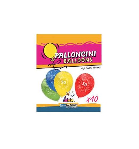 amscan 50 Palloncini in Lattice Metallizzato, Colore Argento, 10133685 
