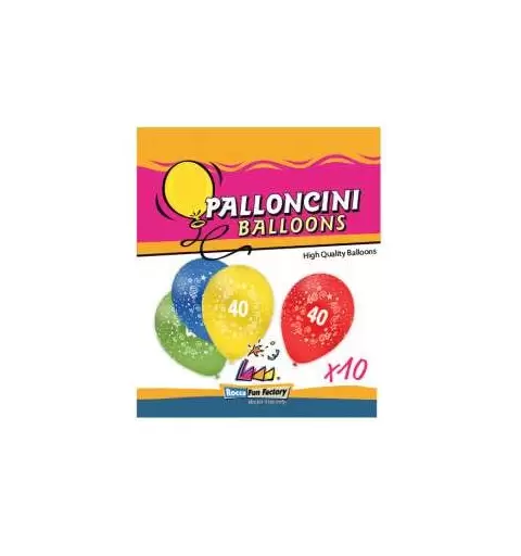 Palloncini 40 anni in lattice colorati