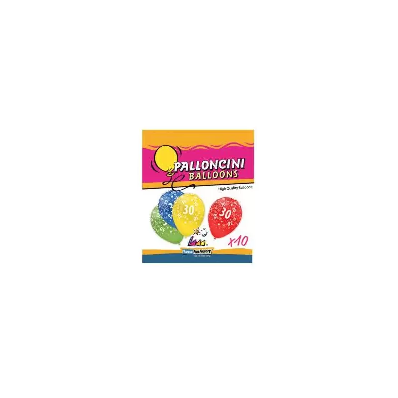 Palloncini 30 anni mix colori
