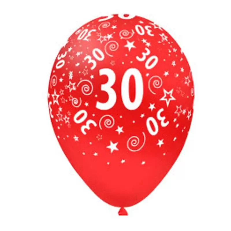 Palloncini 30 anni mix colori