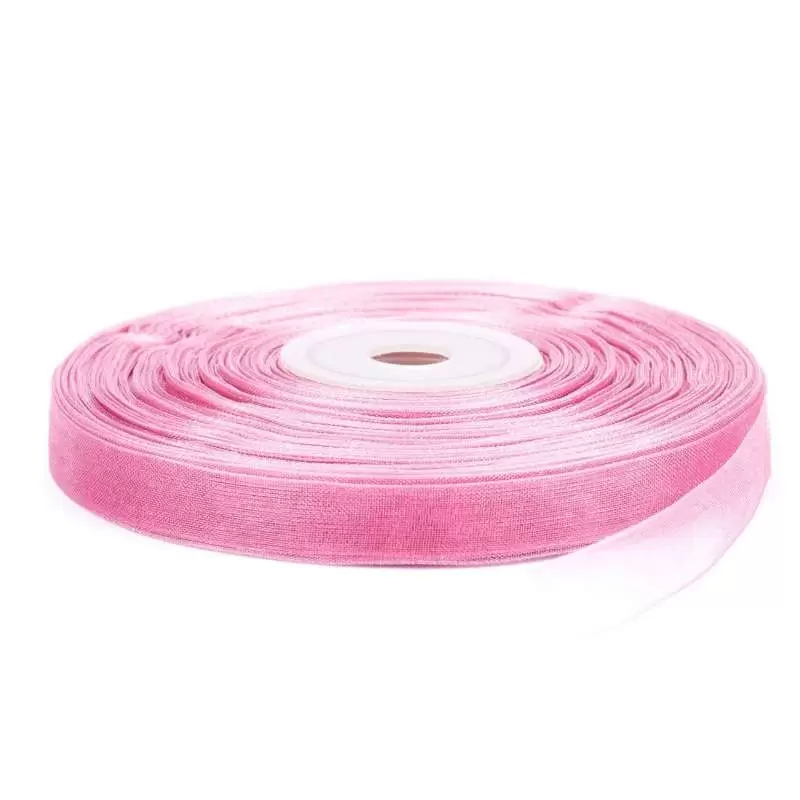 rotolo di nastrino organza rosa