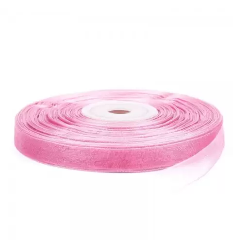 rotolo di nastrino organza rosa