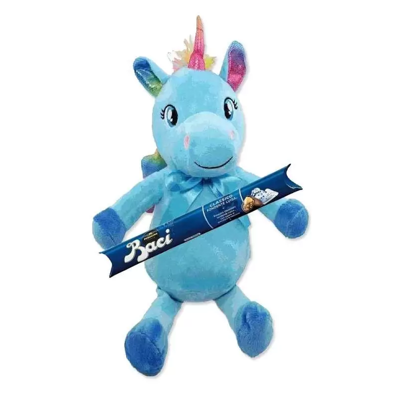 Idea romantica da regalare: peluche unicorno con Baci Perugina