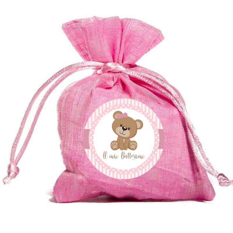 Sacchetti portaconfetti orsetta rosa
