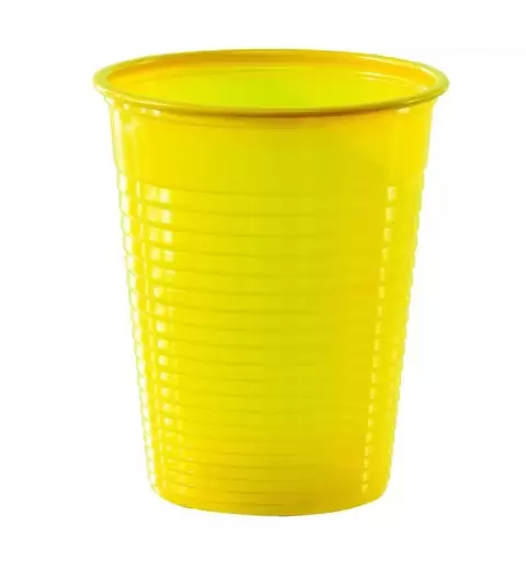 BICCHIERI DI PLASTICA MONOUSO GIALLO 100 PZ
