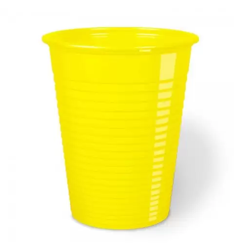 BICCHIERI DI PLASTICA MONOUSO GIALLO 100 PZ