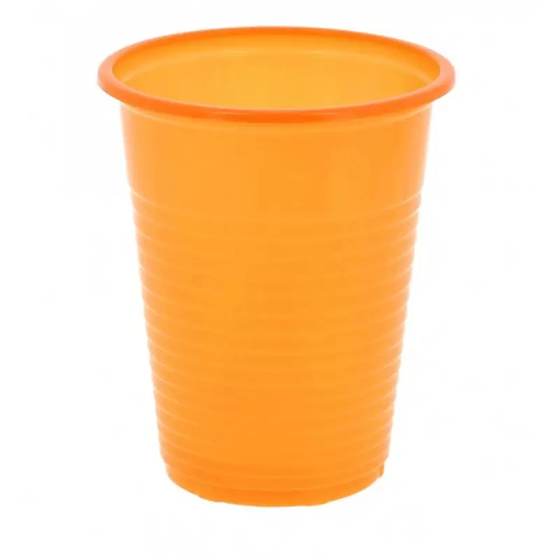 BICCHIERI MONOUSO ARANCIONE 100 PZ