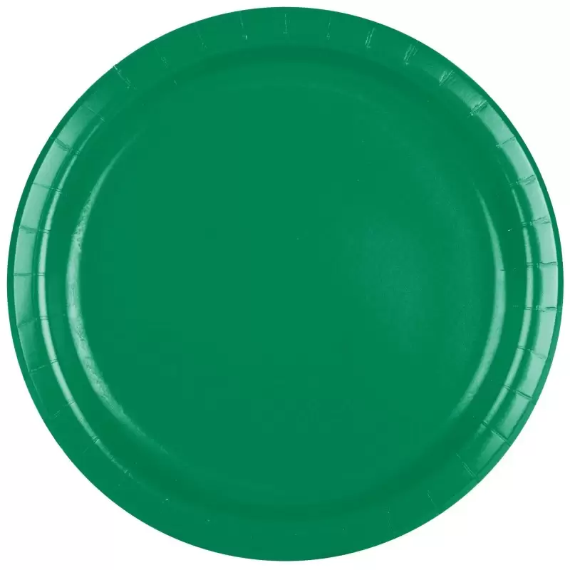PIATTI VERDE SMERALDO DI CARTA EMERALD GREEN - 8 PZ