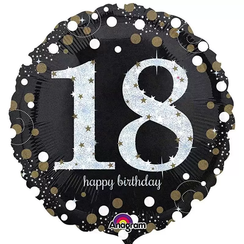 Foil 18 anni sparkling birthday