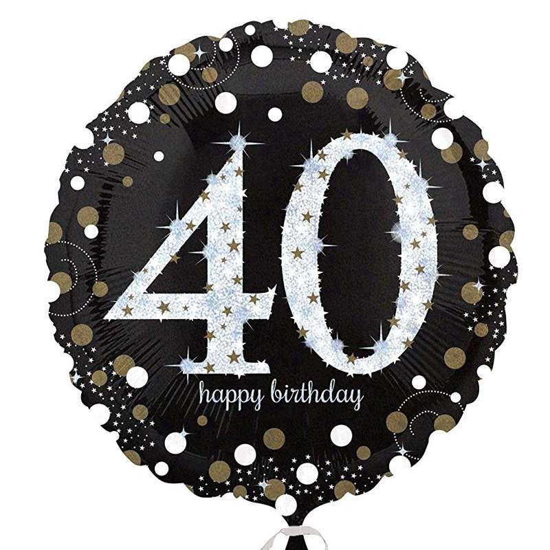 Foil 40 anni sparkling birthday