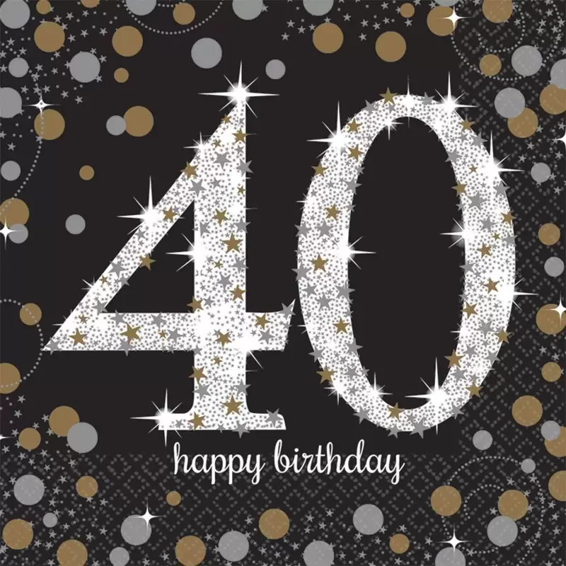 Tovaglioli 40 anni sparkling