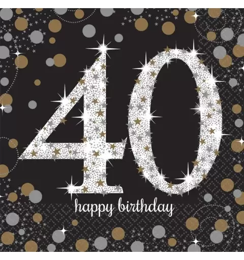 Tovaglioli 40 anni sparkling
