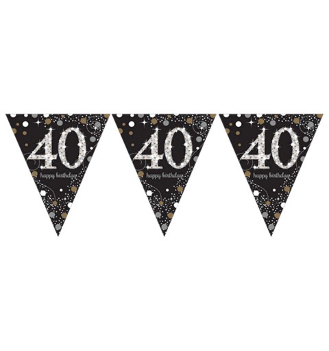 Bandierine sparkling celebration 40 anni