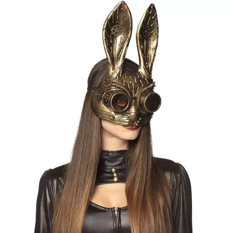 Maschera coniglio meccanico steampunk
