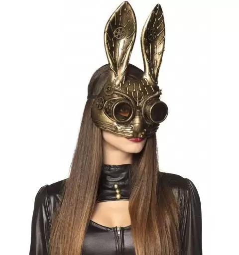 Maschera coniglio meccanico steampunk