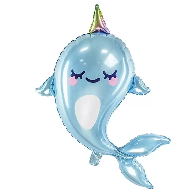 Foil palloncino a forma di narvalo