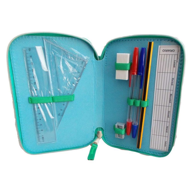 Astuccio a 3 zip Tartarughe Ninja per la scuola elementare