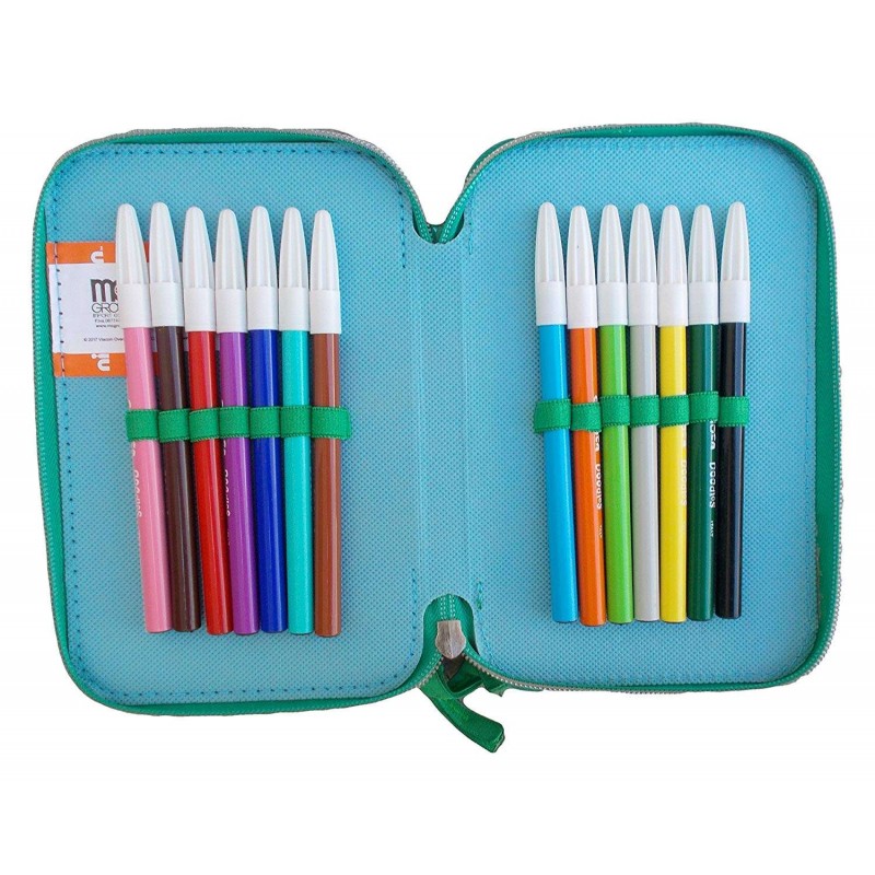 Astuccio a 3 zip Tartarughe Ninja per la scuola elementare