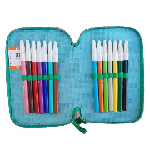 Astuccio a 3 zip Tartarughe Ninja per la scuola elementare