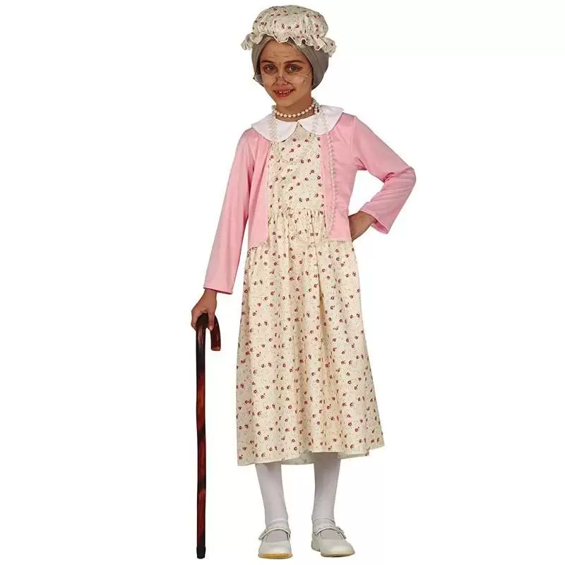 COSTUME NONNA DI CAPPUCCETTO ROSSO PER BAMBINA DI 3-4 ANNI