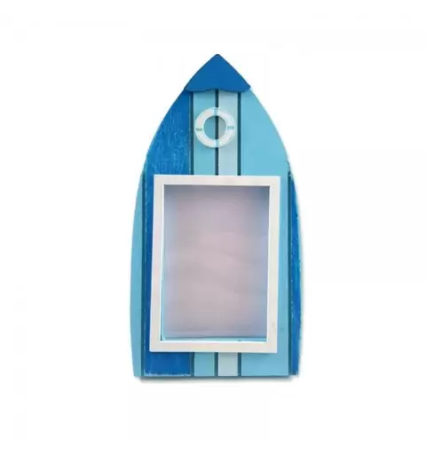 CORNICI MARE IN LEGNO CELESTE - 2 PZ