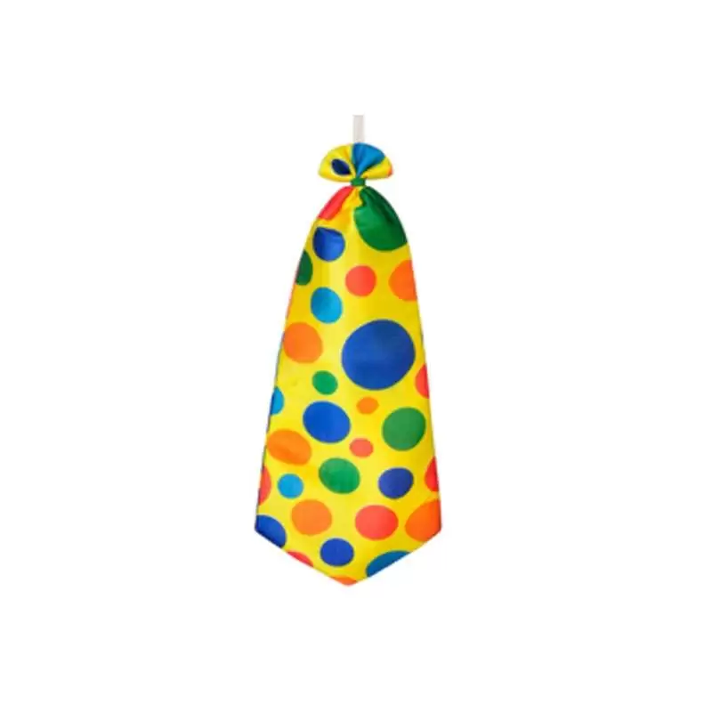 CRAVATTA DA CLOWN CON POIS COLORATI