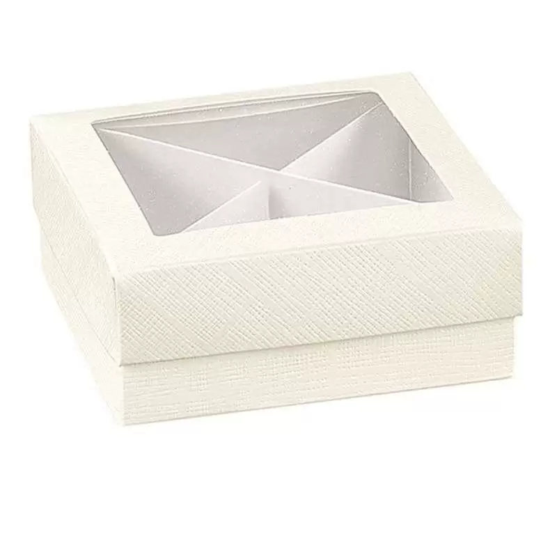 Scatola degustazione per confetti con separatore interno