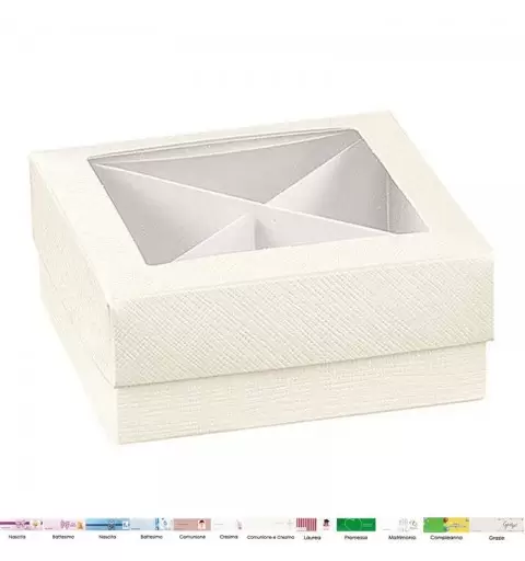 Scatola degustazione per confetti con separatore interno