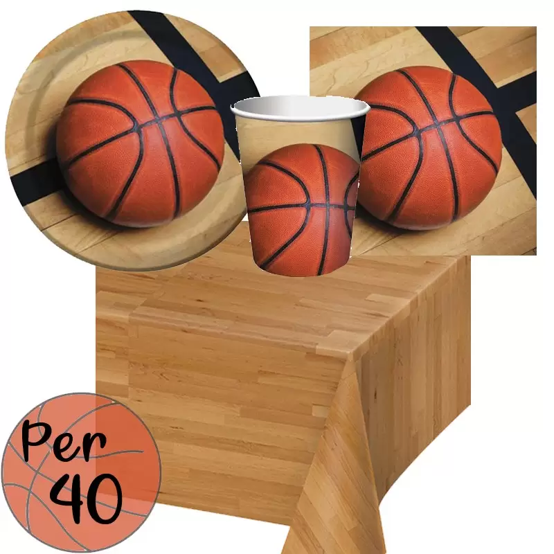 KIT N.3 COMPLEANNO A TEMA BASKET FESTE BAMBINO PARTY