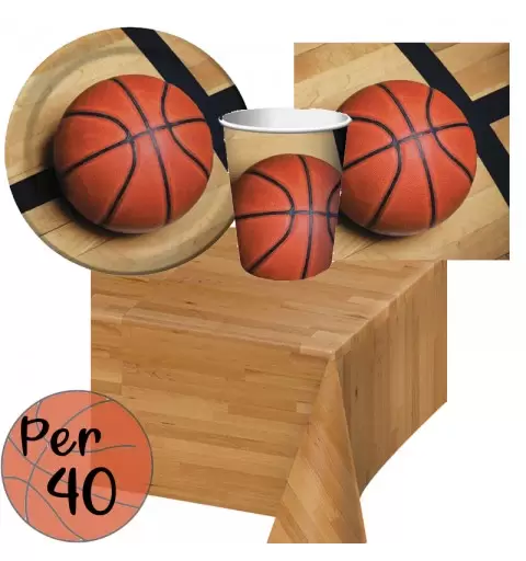 KIT N.3 COMPLEANNO A TEMA BASKET FESTE BAMBINO PARTY