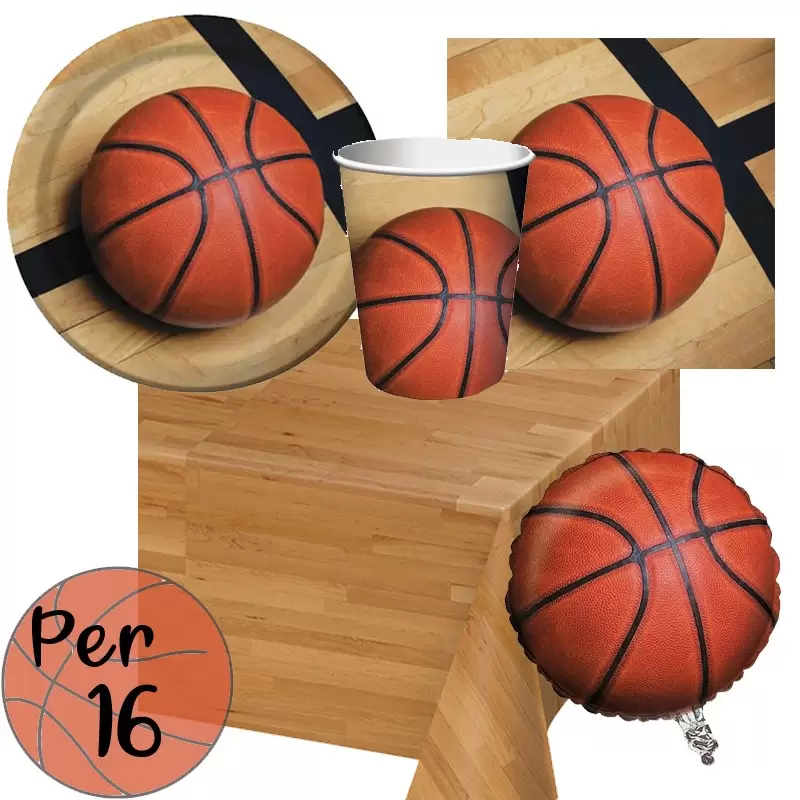 KIT N.10  - ADDOBBI A TEMA BASKET + PALLONCINO FOIL