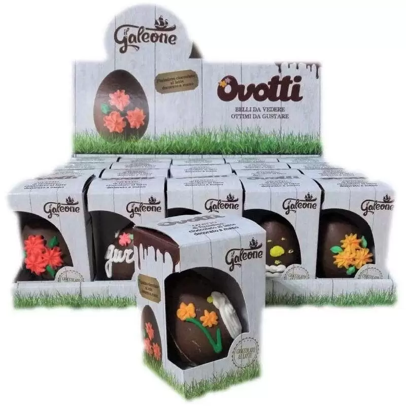 OVETTO DI CIOCCOLATO DECORATO A MANO DA 25 GR