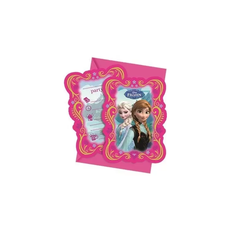 6 INVITI COMPLEANNO PER FESTA FROZEN