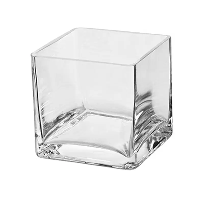 VASO DI VETRO QUADRATO PER FIORI