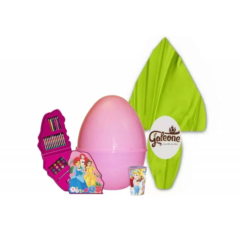 UOVO DI PASQUA A TEMA PRINCIPESSE DISNEY CON GUSCIO ROSA E GADGET N.8