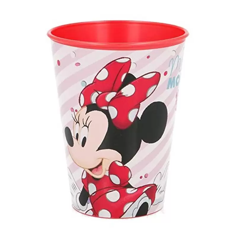 BICCHIERE MINNIE POIS ROSSI DI PLASTICA