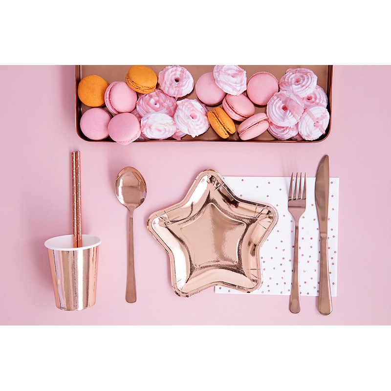 PIATTINI STELLA ROSE GOLD - 6 PZ