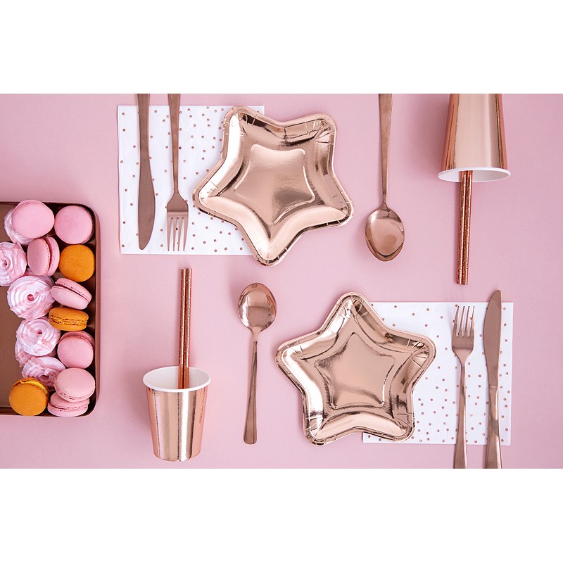 PIATTINI STELLA ROSE GOLD - 6 PZ