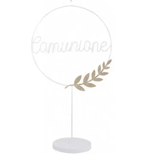 CERCHIO DECORATIVO COMUNIONE CON PIEDISTALLO