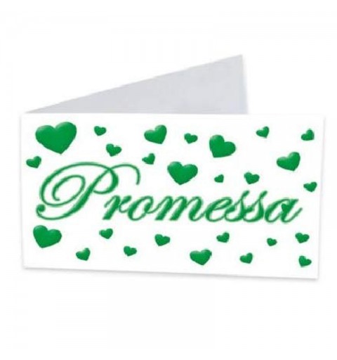 100 BIGLIETTINI BOMBONIERA PROMESSA DI MATRIMONIO CUORI