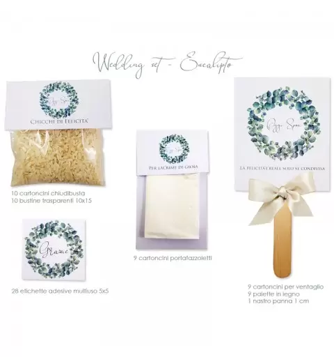SET DI CARTA MATRIMONIO EUCALIPTO