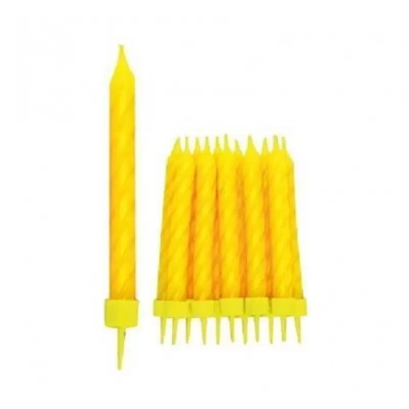 CANDELINE CLASSICHE GIALLE 12 PZ