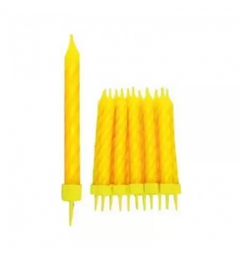 CANDELINE CLASSICHE GIALLE 12 PZ