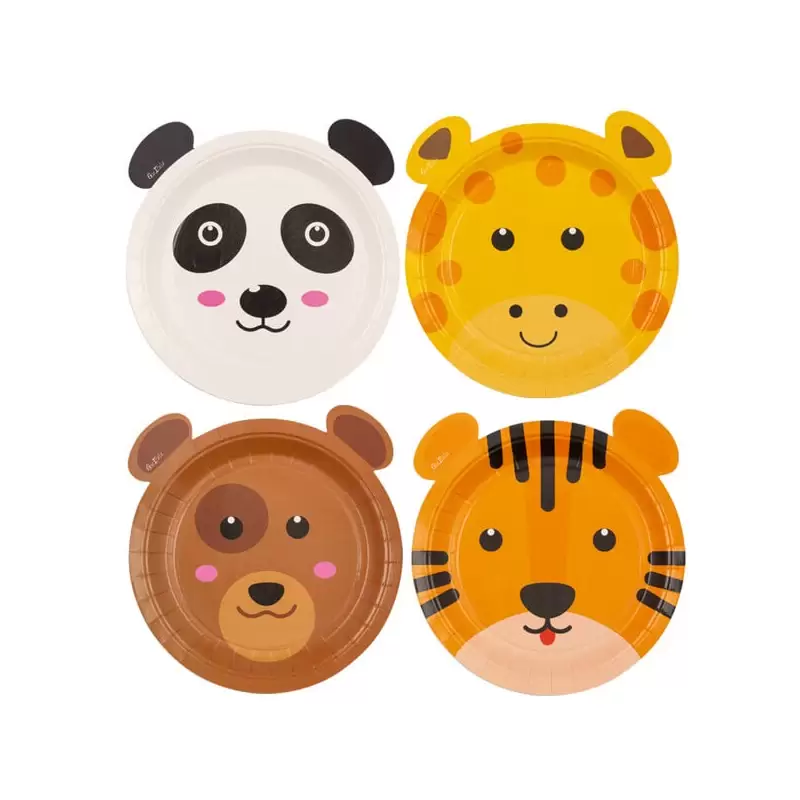 PIATTI ZOO PARTY SOGGETTI ASSORTITI - 8 PZ