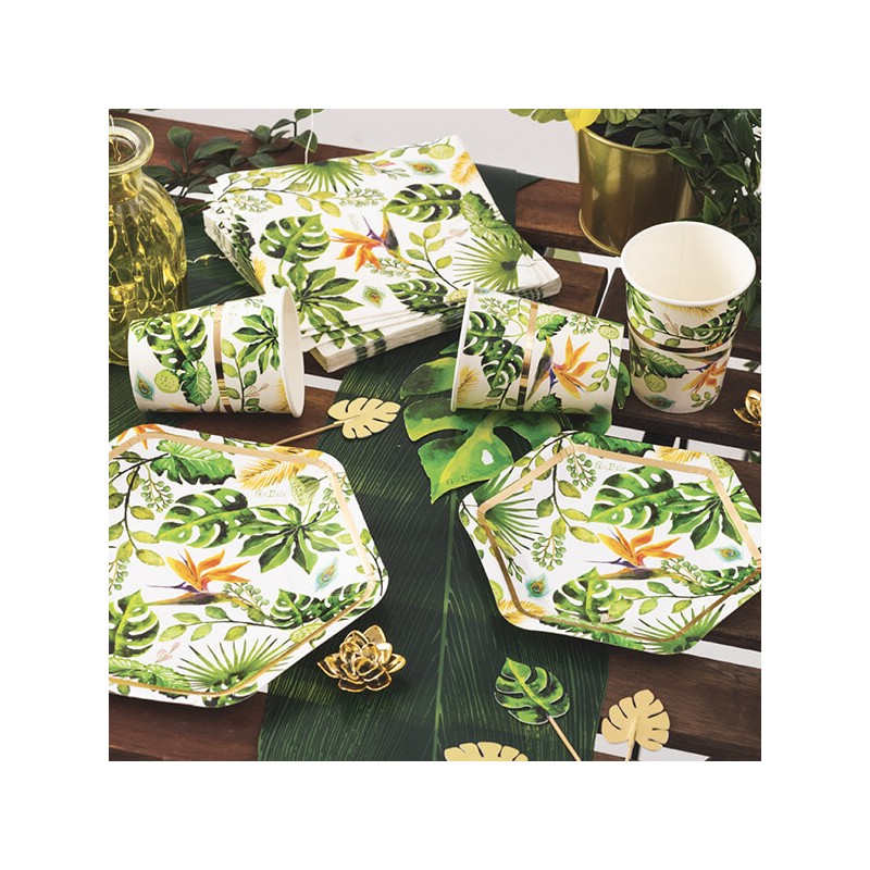 BICCHIERI GOLDEN JUNGLE - 8 PZ